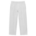 thumbnail image 1 of Boys Soft Cotton Fleece Straight Leg Pocket Pant | White, 1 of 4