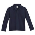 thumbnail image 1 of Made in USA Long Sleeve Solid Jersey Polo | Dark Navy, 1 of 5