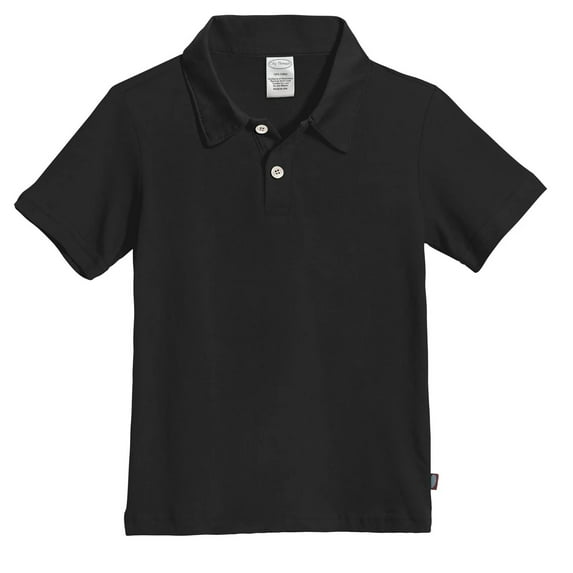 Made in USA Soft Cotton Jersey 2 Button Polos | Black