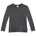 thumbnail image 1 of Made in USA Boys Soft Cotton Jersey Long Sleeve Tee | Charcoal, 1 of 5