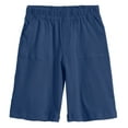 thumbnail image 1 of Made in USA Boys Soft Cotton UPF 50+ 3 -Pocket Jersey Shorts | Midnight Blue, 1 of 5