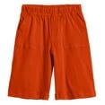 thumbnail image 1 of Made in USA Boys Soft Cotton UPF 50+ 3 -Pocket Jersey Shorts | Orange, 1 of 5