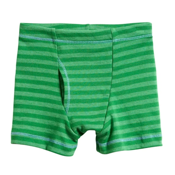 Boys Soft Stripe Boxer Brief | Elf Green