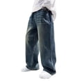 thumbnail image 1 of Boys Soft Wash Straight Jeans Boys Pants Size 7 – Vintage Boyfriend Style Denim Pants, Durable Comfortable Kids Jeans, Trendy Casual Long Pants for School, Everyday Outfits, Spring Fall Wear, 1 of 7