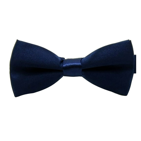 Boys Solid Blue Pre-Tied Bow Ties, 1 to 10 years