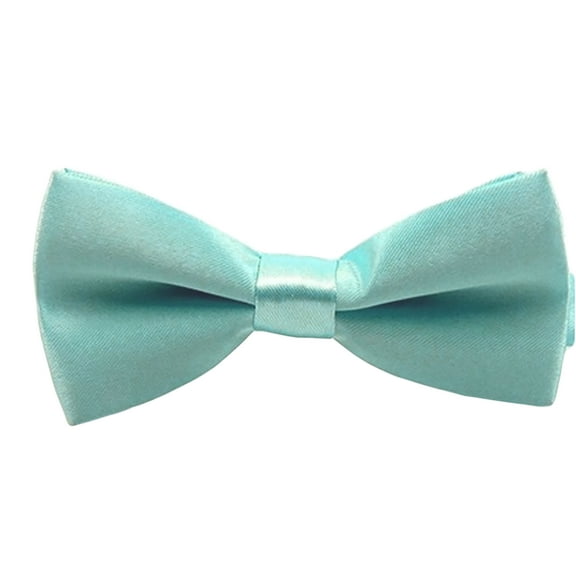Boys Solid Blue Pre-Tied Bow Ties, 1 to 10 years