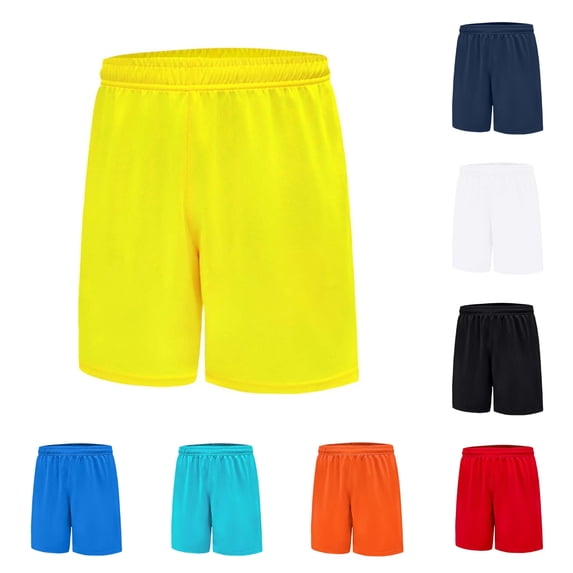 Boys Solid Breathable Shorts Athletic Shorts Quicking Dry Lightweight with Pockets for Basketball Gym Running Sports