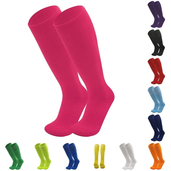 Boys Solid Color Football Knee High Socks for Kids Everyday