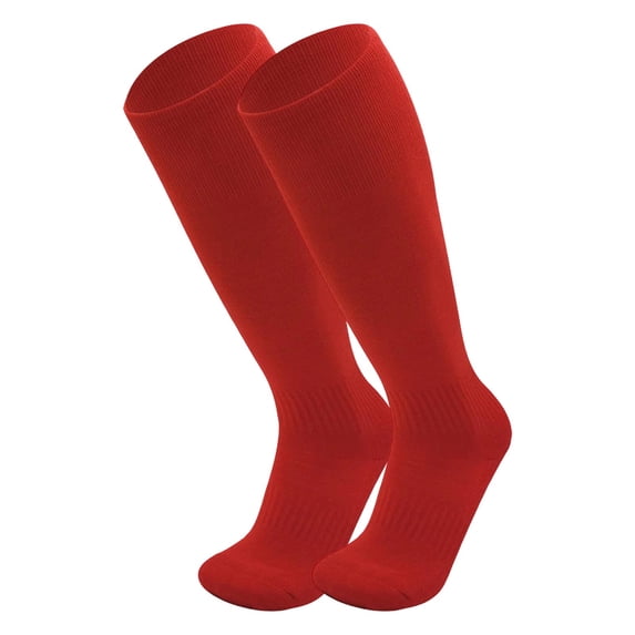 Boys Solid Color Football Socks Long Tube Knee High Socks Athletic Sport Socks for Soccer Training and Daily Wear