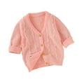 thumbnail image 1 of Boys Solid Color Knitted Cardigan Long Sleeve V-Neck Sweater, 1 of 6