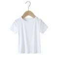 thumbnail image 1 of Boys' Solid Color Short Sleeve T-Shirt for Toddlers - Soft Loose Fit Crewneck Tee for Summer Play and Casual Wear, 1 of 9
