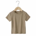 thumbnail image 1 of Boys' Solid Color Short Sleeve T-Shirt for Toddlers - Soft Loose Fit Crewneck Tee for Summer Play and Casual Wear, 1 of 8