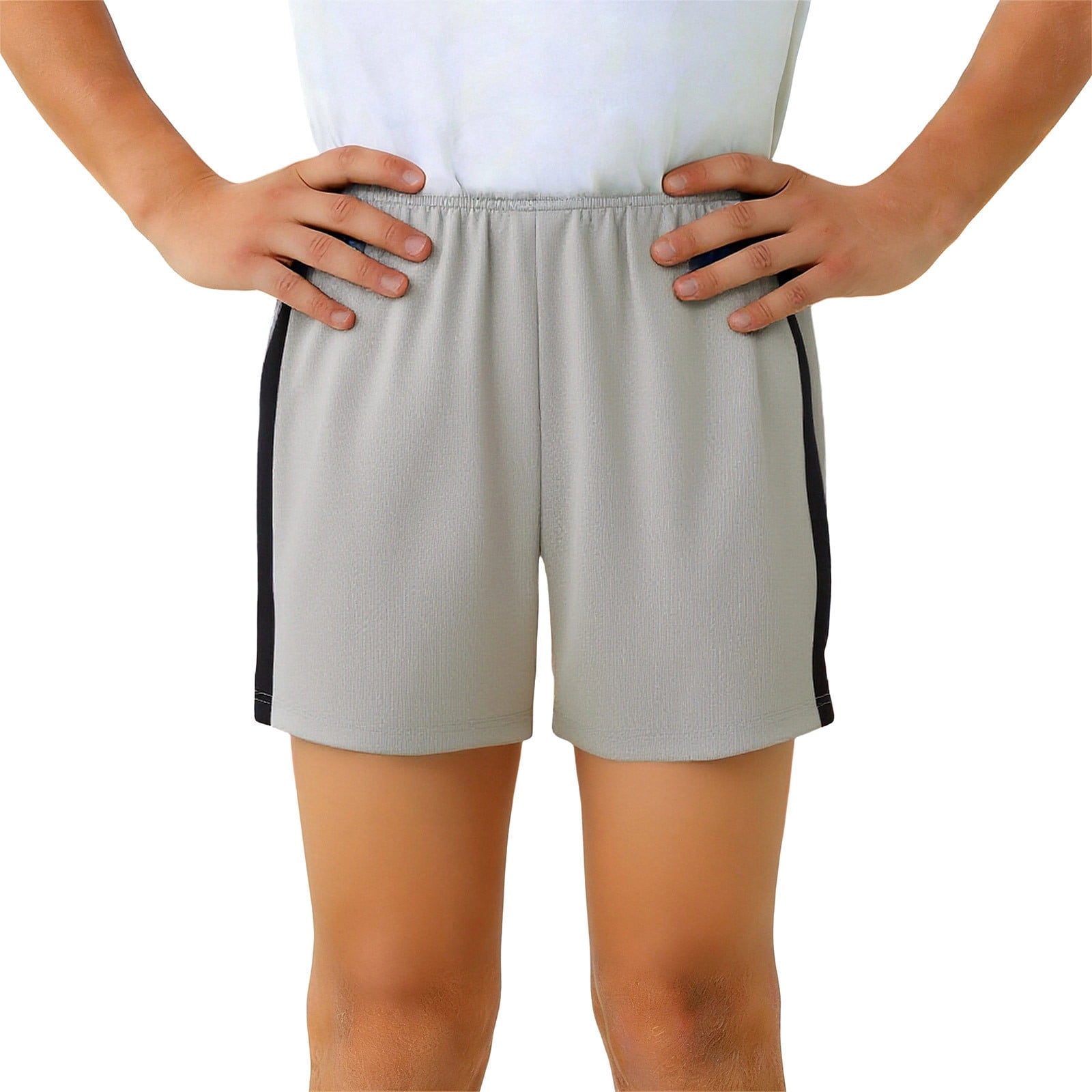 Boys Solid Mesh Athletic Training Basketball Shorts Running Gym Workout ...