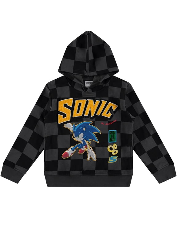 Boys Sonic The Hedgehog Pullover Hoodie- Sonic, Tails, Shadow and Knuckles Sizes 4-7