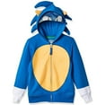 thumbnail image 1 of Boys Sonic The Hedgehog Shadow,Tails and Knuckles Cosplay Zip Up Fleece Hoodie-Boys 4-20 Royal, 1 of 5