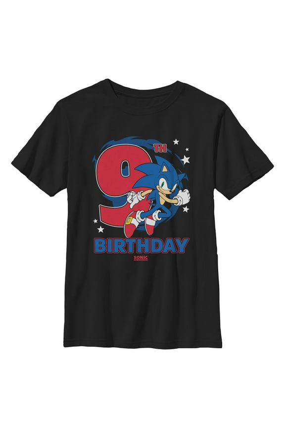 Boys Sonic the Hedgehog 9th Birthday T Shirt