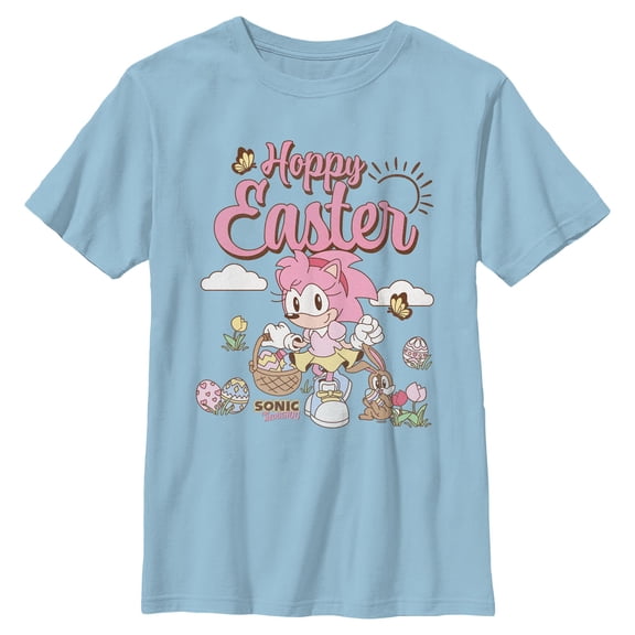 Boys Sonic the Hedgehog Happy Easter Amy Rose T Shirt