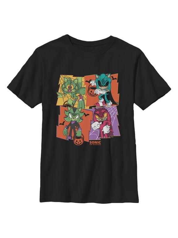 Boys Sonic the Hedgehog Scary Creature Panels T Shirt