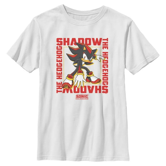 Boys Sonic the Hedgehog Shadow Text Frame T Shirt