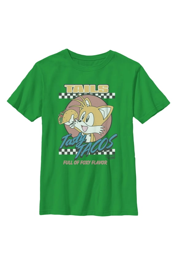 Boys Sonic the Hedgehog Tails Tasty Tacos T Shirt