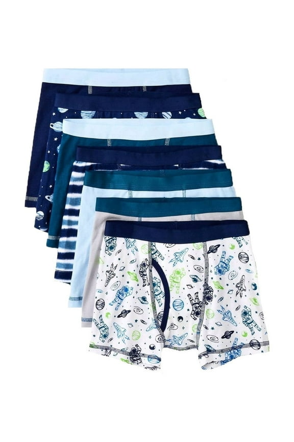 Boys' Space 7 Pack Cotton Boxer Briefs - Medium
