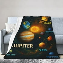 Boys Space Throw Blanket for Planets and Solar System Lovers Super Soft Fun Blanket Travel Throw Blanket Suitable for Bed and Sofa 50x40
