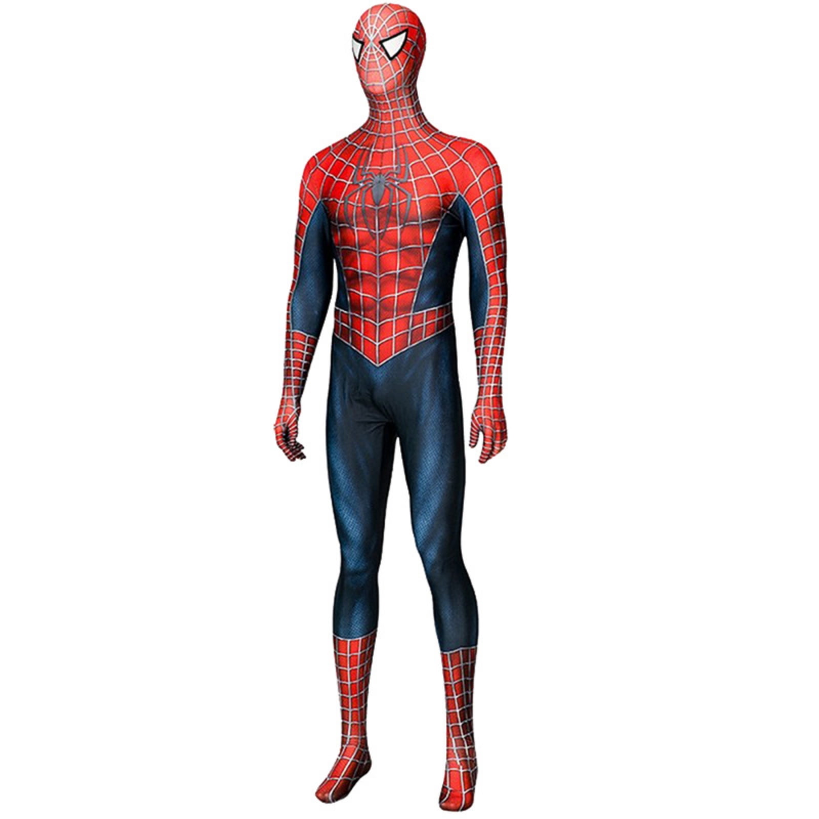 Boys Spider Cosplay Full Body Jumpsuits Red Blue Superhero Costumes for Halloween Neighborhood Trick or Treat Parades