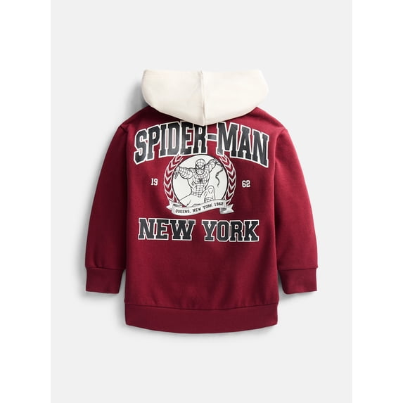 Spider-Man Boys' Front Back 1962 Graphic Hoodie with Long Sleeves, Size 4-18