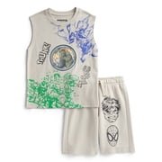 Spider-Man Boys Lenticular Muscle Tank Top and Shorts Set, 2-Piece, Sizes 4-16