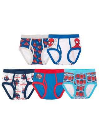 Toddler Size 4T White, Red & Blue Chibi Spidey Briefs With