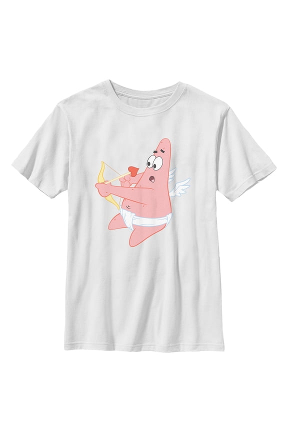 Boys SpongeBob SquarePants Patrick Star Love Cupid T Shirt