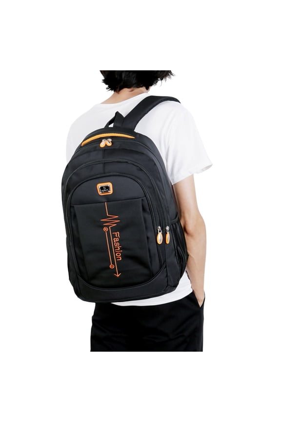 Sport ECG Print Backpack Orthopedic Spine Support Padded Strap Multi Compartment Waterproof Large Capacity Back To School Bookbag