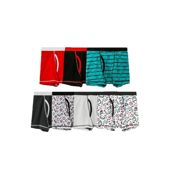 Boys' Sports 7 Pack Cotton Boxer Briefs - XS