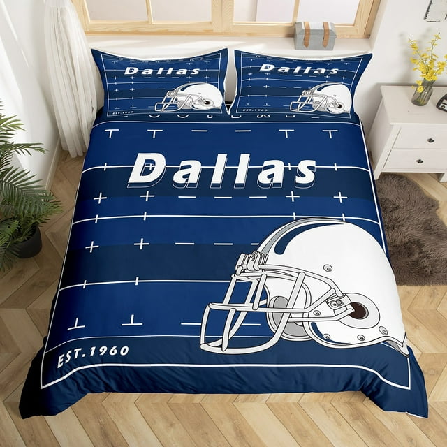 Boys Sports Duvet Cover American Football City Comforter Cover Queen