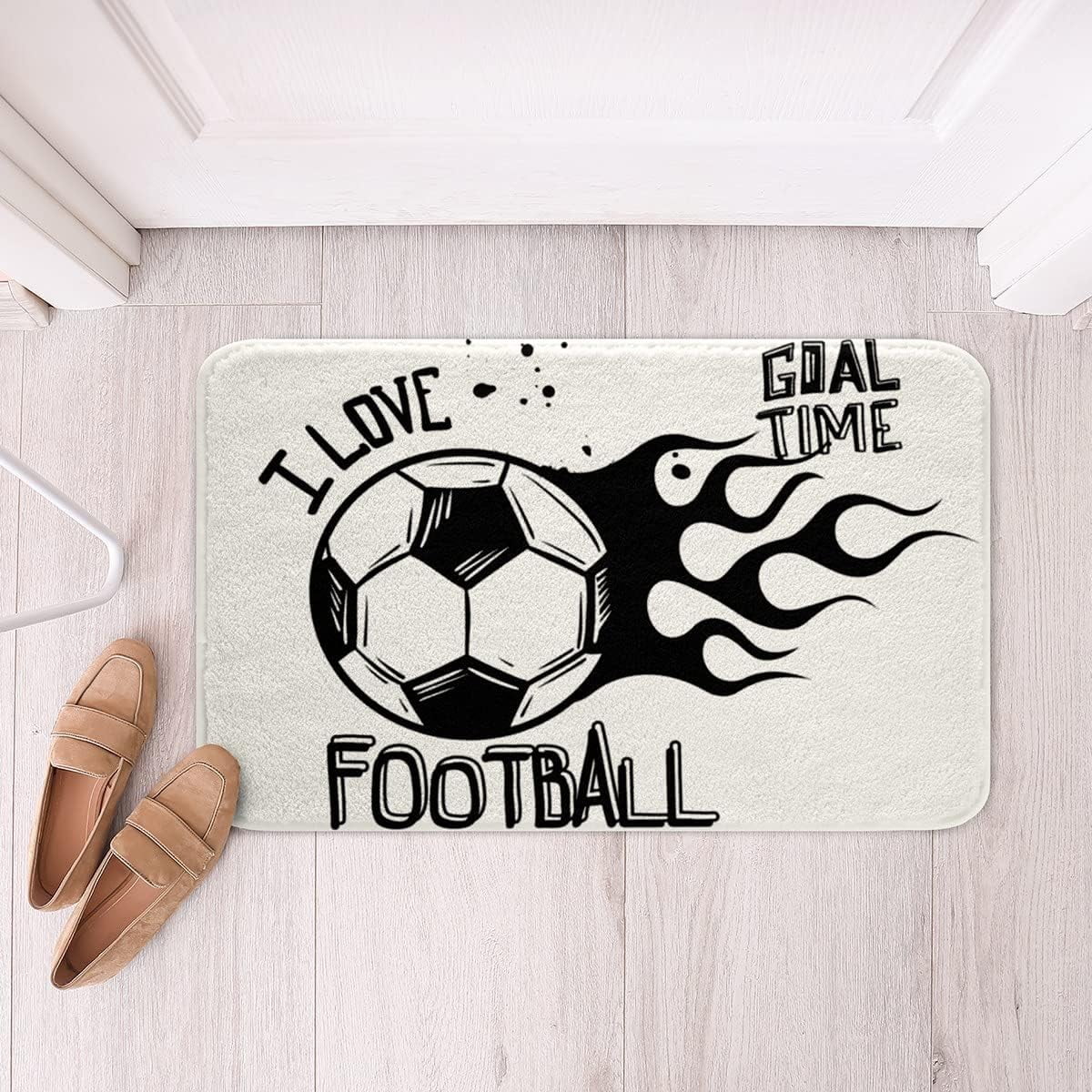 Boys Sports Non Slip Floor Mats Soccer Fluffy Soft Plush Shower Carpet
