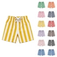 thumbnail image 1 of Boys Sports Shorts Striped Loose Fit Breathable Casual Summer Beach Shorts for Boys Outdoor Vacation Clothes, 1 of 4