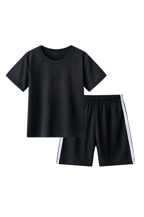 Boys Sports Suit Summer Quick Drying Mesh Short Sleeved Shorts Childrens Basketball Suit Two Piece Set