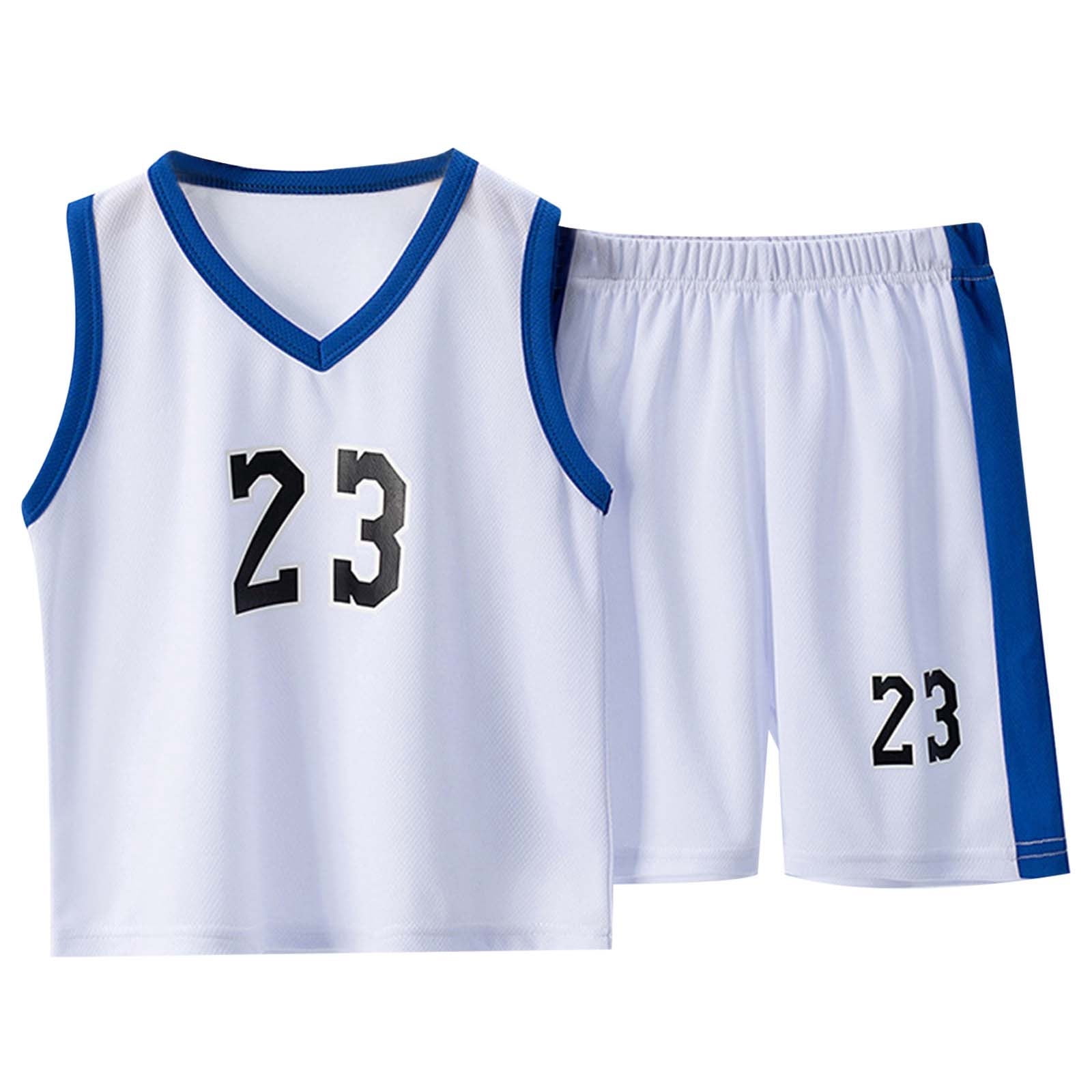 Boys Sporty Outfit Sets Basketball Quick Drying Sports Vest Sleeveless ...