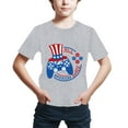 thumbnail image 1 of Boys Spring And Summer Short Sleeved T Shirt Independence Day Game Machine Print New Casual Crew Neck Children's Wear Size 3-4T, 1 of 7