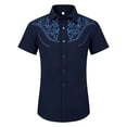 thumbnail image 1 of Boys Spring Shirts , Boys Xl Shirts , Boy Outfit,Boys Western Cowboy Print Short Sleeve Button Down Casual Shirt For Children And Youth, 1 of 4