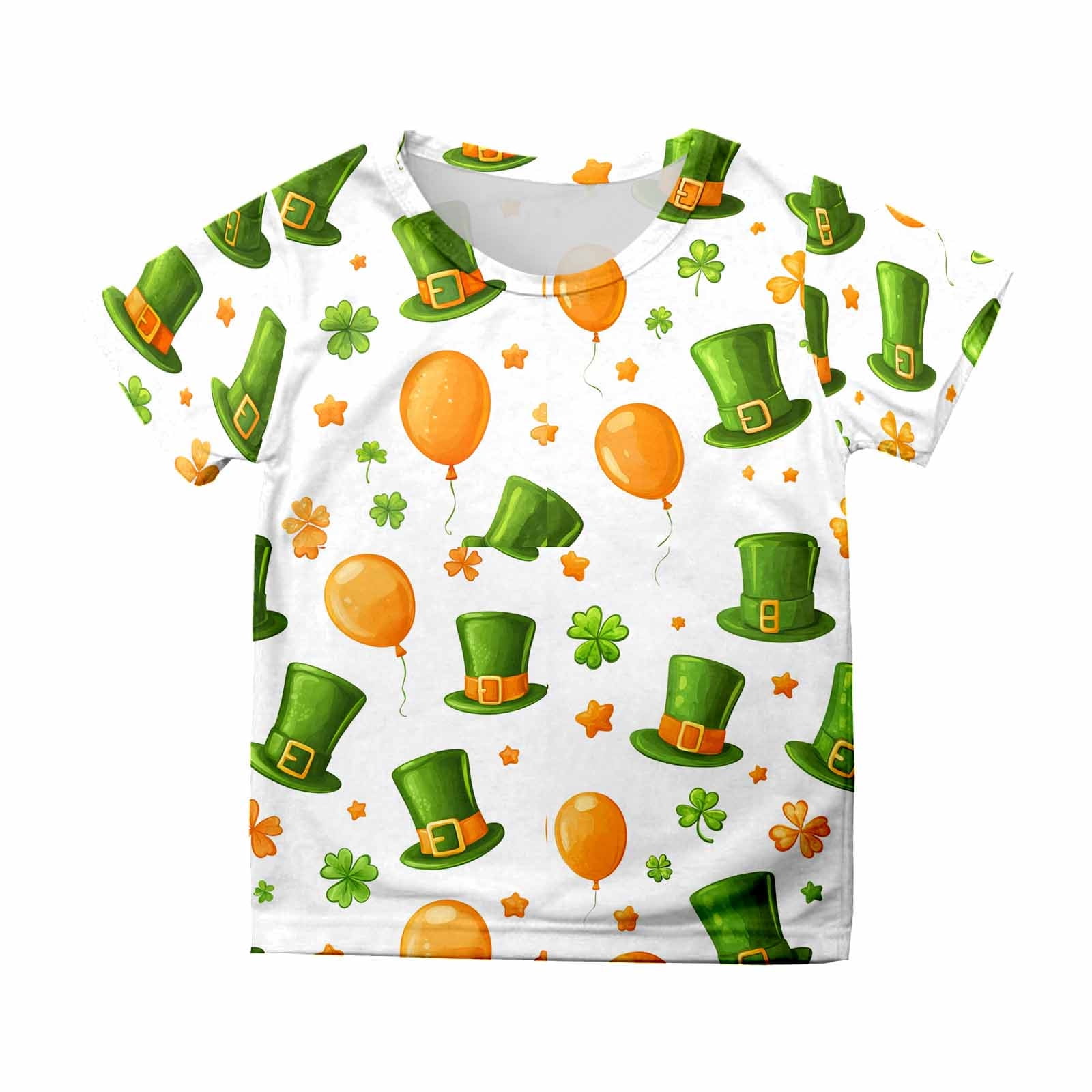 Soccer Shamrock Leprechaun St Patricks Day Boys Kids Sports T-Shirt
