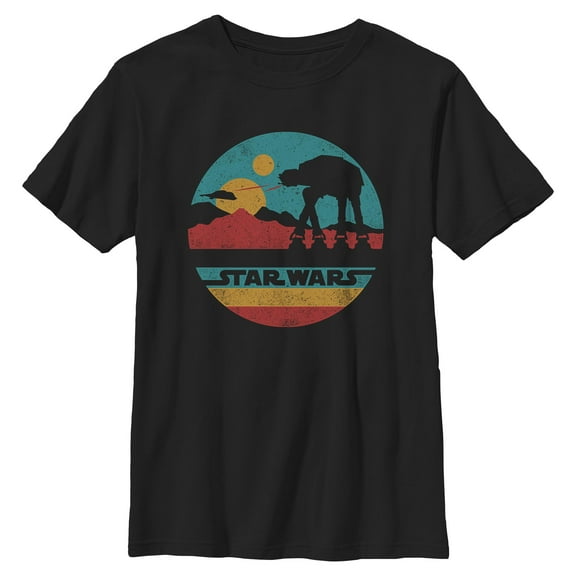 Boys Star Wars AT-AT Retro Circle T Shirt