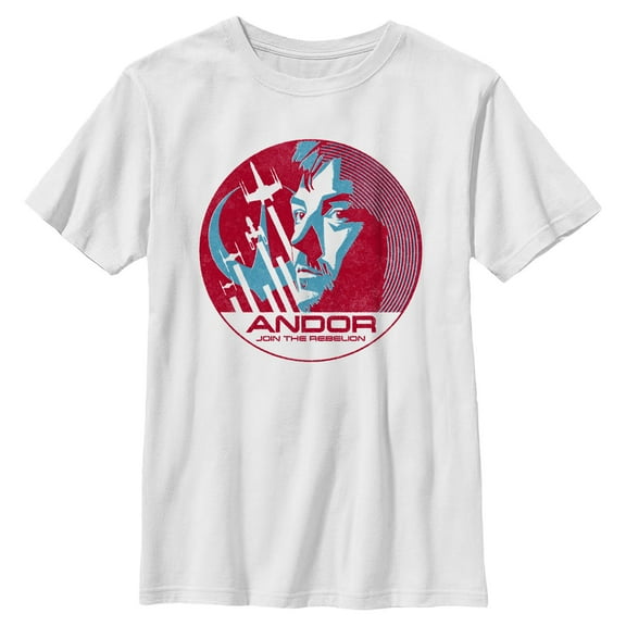 Boys Star Wars: Andor Cassian Join the Rebellion Badge T Shirt