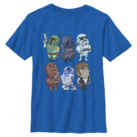 Boys Star Wars Cartoon Crew T Shirt