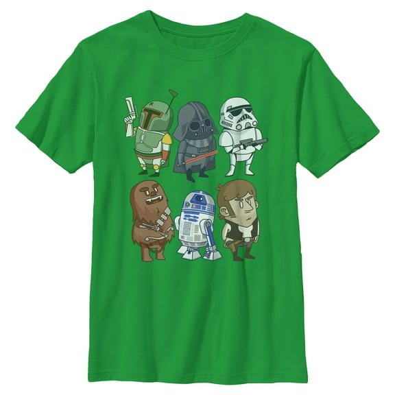Boys Star Wars Cartoon Crew T Shirt