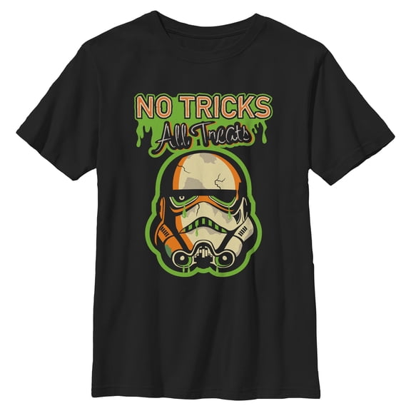 Boys Star Wars No Tricks All Treats Zombified Stormtrooper T Shirt