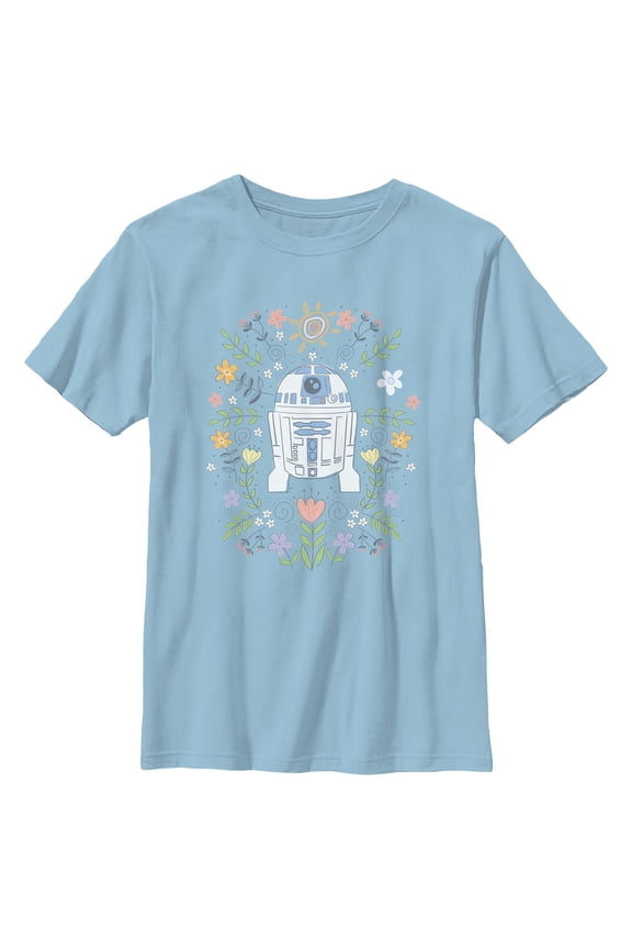 Boys Star Wars R2-D2 Spring Flowers T Shirt