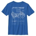 thumbnail image 1 of Boys Star Wars TIE Fighter Blueprint T Shirt, 1 of 5