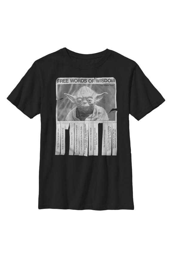 Boys Star Wars Yoda Words of Wisdom T Shirt