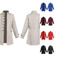 thumbnail image 1 of Boys Steam Punk Pirate Coat, Medieval Gothic Dovetail Jacket for Kids School Musical and Cosplay Party Wear, 1 of 6